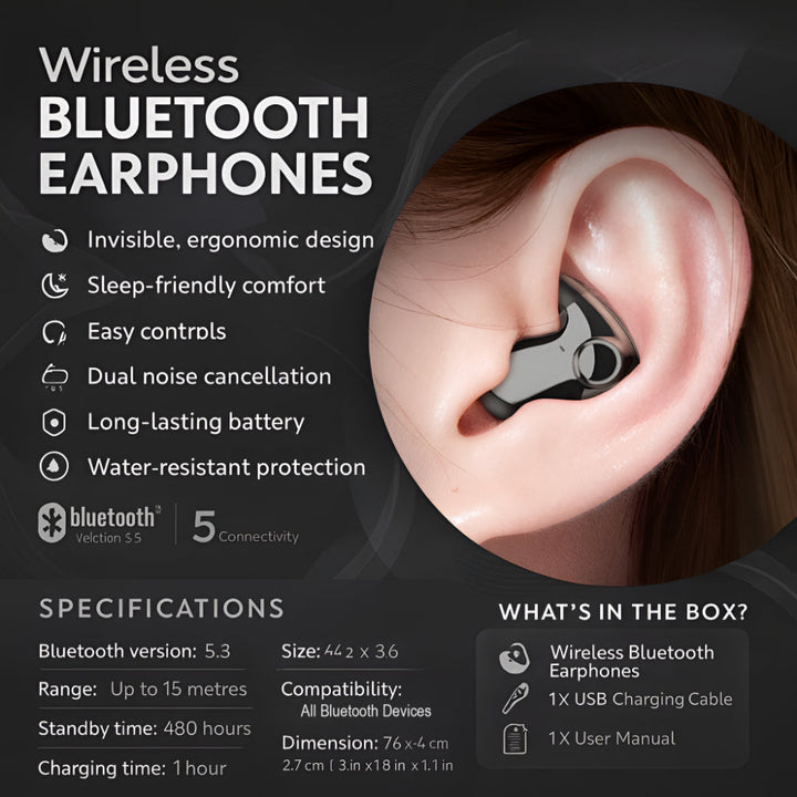 Kalsten | Wireless Bluetooth Earphones with Noise Cancelling Earbuds In Ear