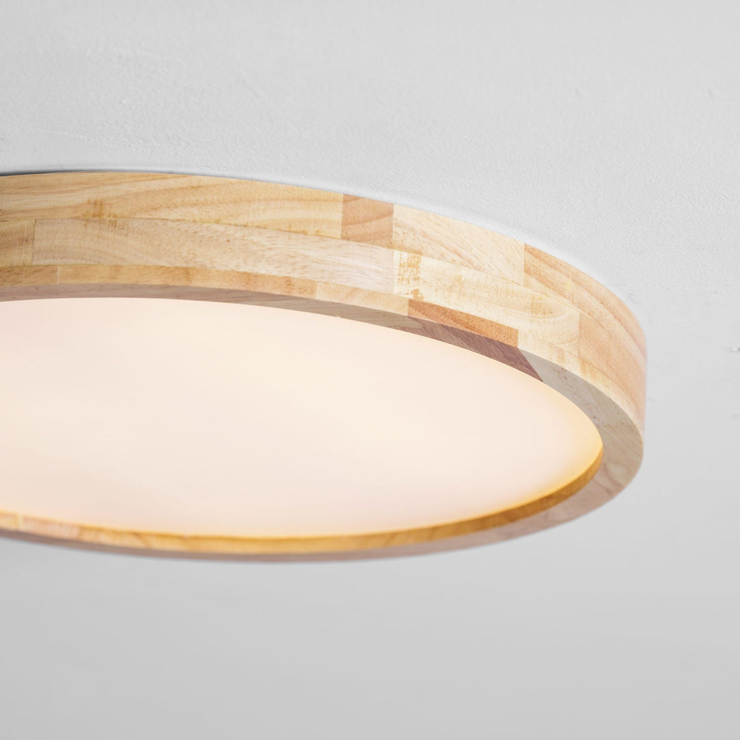 Wooden Geometric Ceiling Light 23.6 in LED Adjustable Wood Indoor Lamp | Kalsten