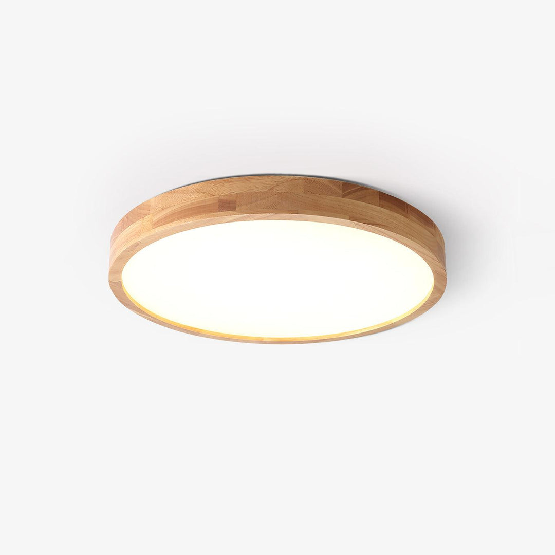 Wooden Geometric Ceiling Light 23.6 in LED Adjustable Wood Indoor Lamp | Kalsten