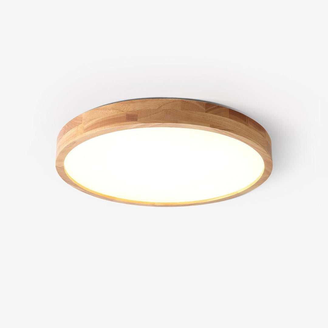 Wooden Geometric Ceiling Light 23.6 in LED Adjustable Wood Indoor Lamp | Kalsten