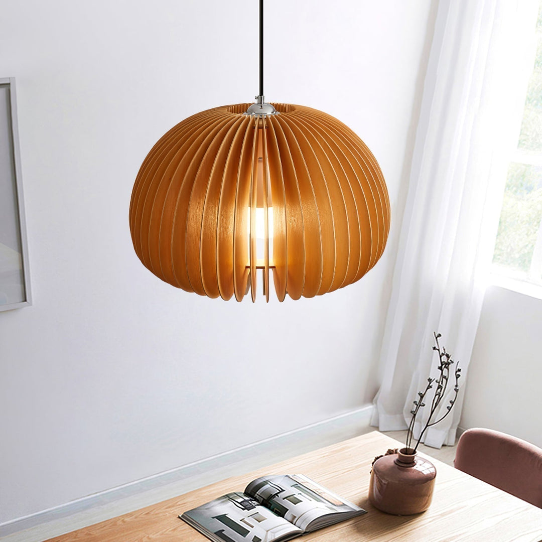 Wooden Pumpkin Ceiling light fitting Pendant Lamp | Kalsten