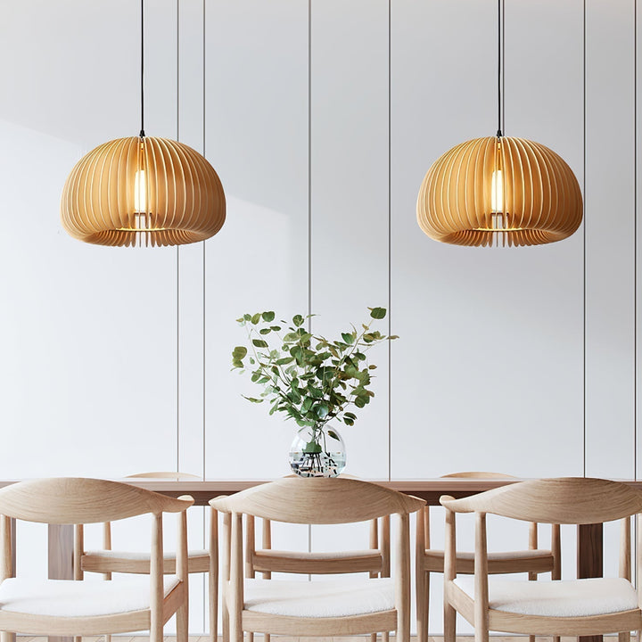 Wooden Pumpkin Ceiling light fitting Pendant Lamp | Kalsten