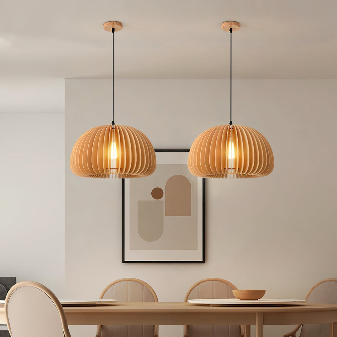 Wooden Pumpkin Ceiling light fitting Pendant Lamp | Kalsten