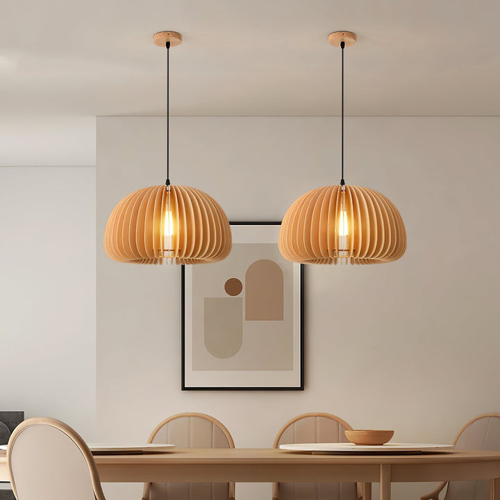 Wooden Pumpkin Ceiling light fitting Pendant Lamp | Kalsten