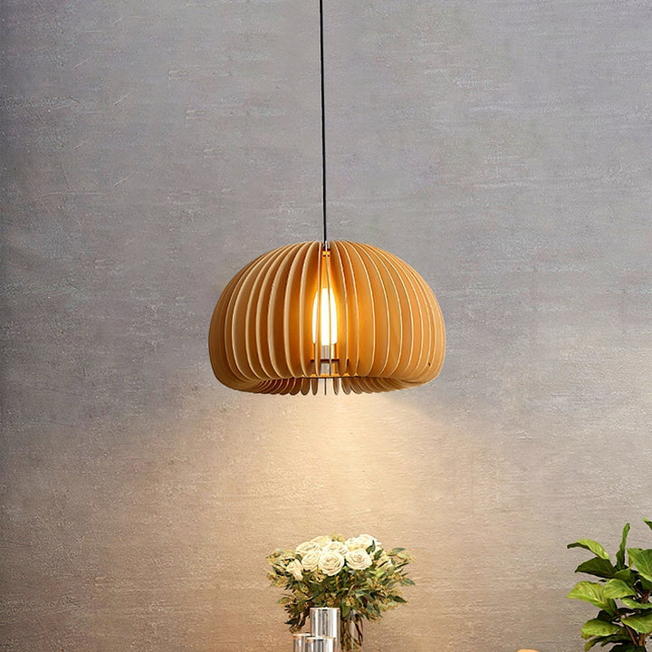 Wooden Pumpkin Ceiling light fitting Pendant Lamp | Kalsten