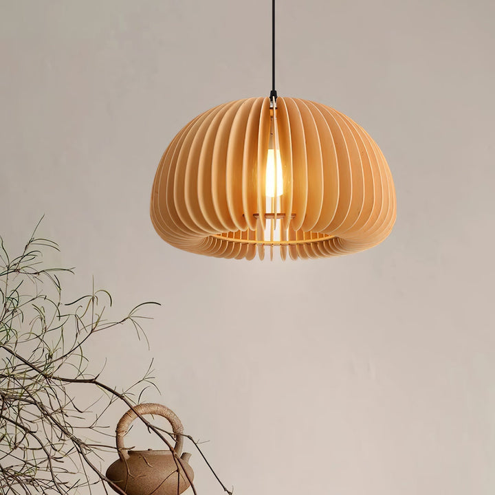 Wooden Pumpkin Ceiling light fitting Pendant Lamp | Kalsten