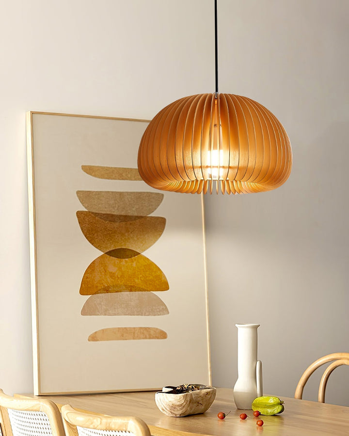 Wooden Pumpkin Ceiling light fitting Pendant Lamp | Kalsten
