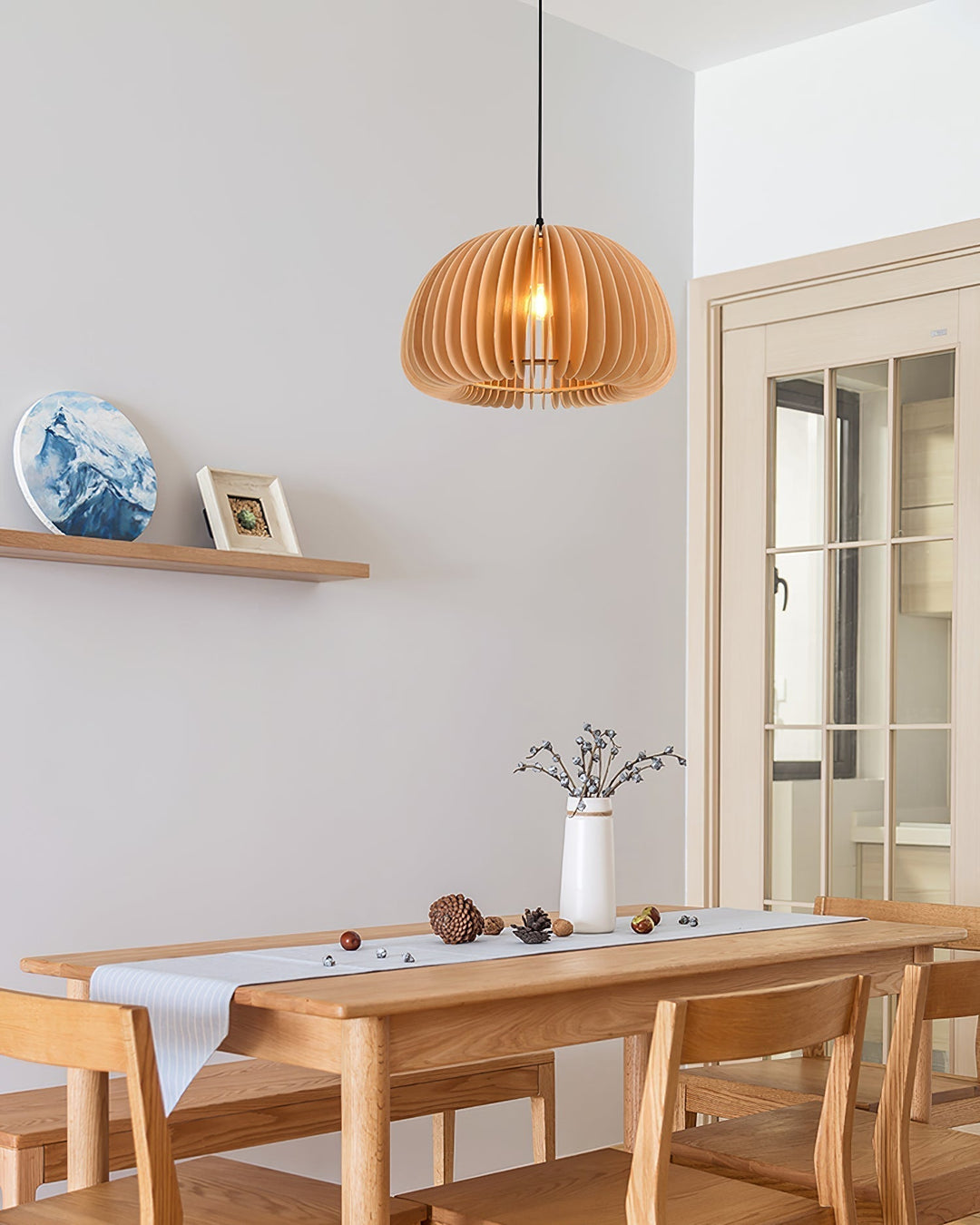 Wooden Pumpkin Ceiling light fitting Pendant Lamp | Kalsten