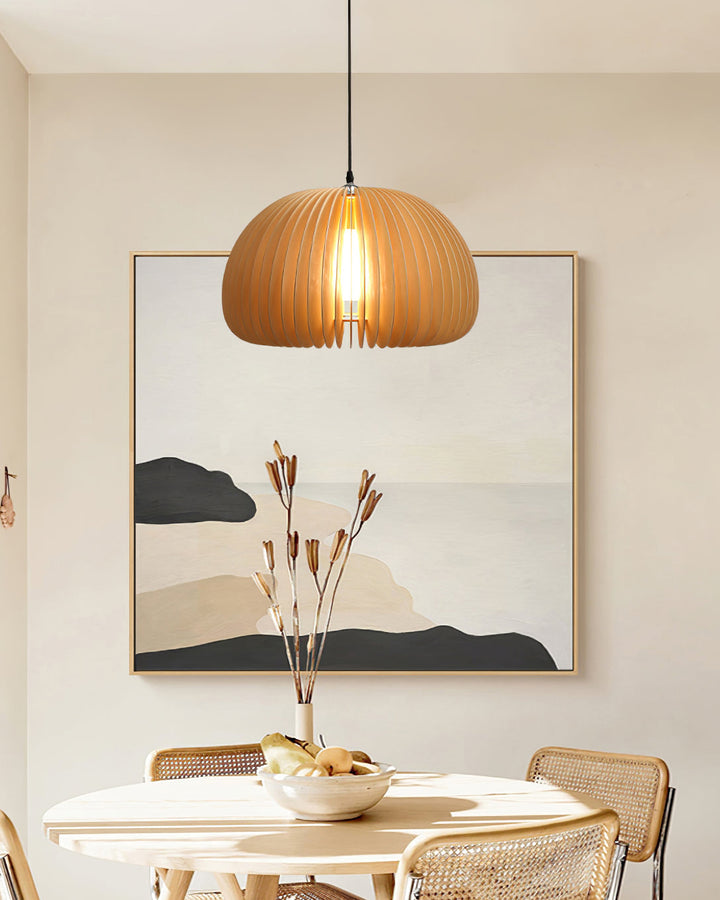 Wooden Pumpkin Ceiling light fitting Pendant Lamp | Kalsten