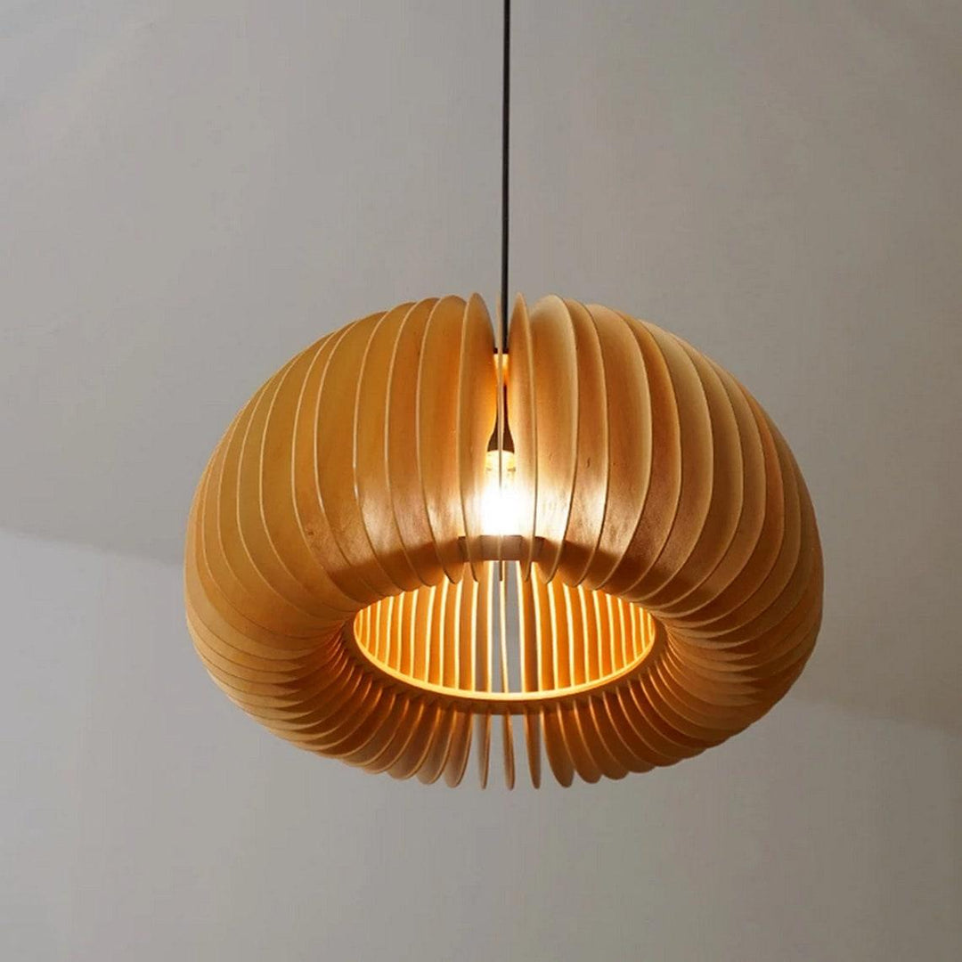 Wooden Pumpkin Ceiling light fitting Pendant Lamp | Kalsten