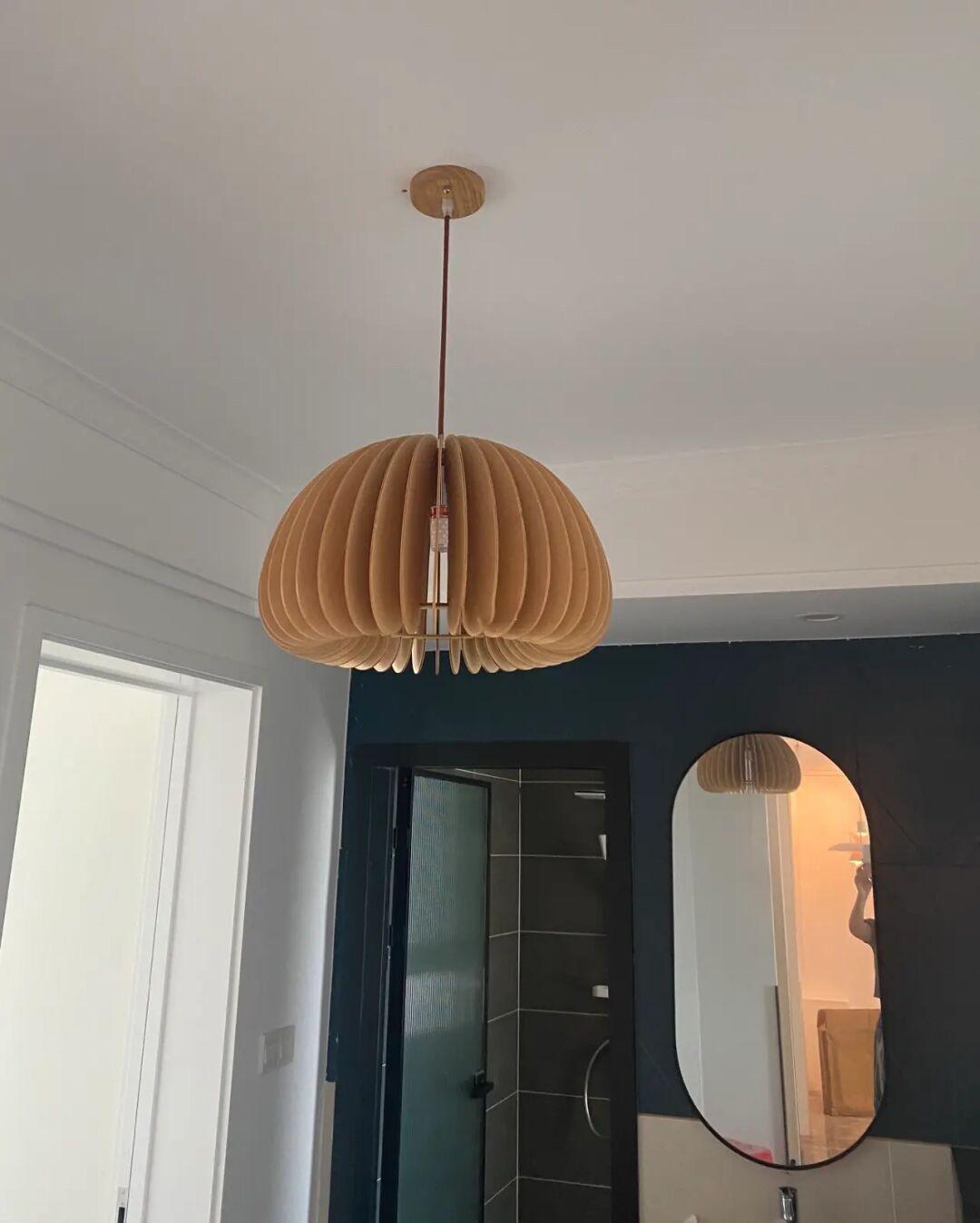 Wooden Pumpkin Ceiling light fitting Pendant Lamp | Kalsten