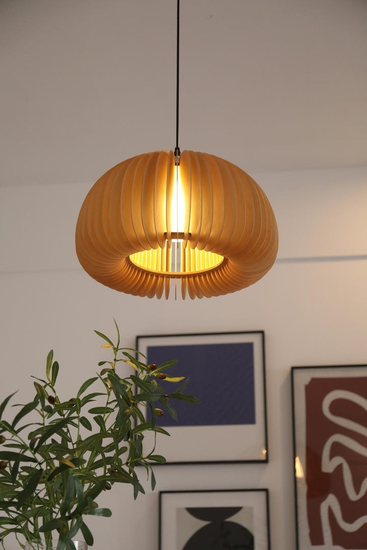 Wooden Pumpkin Ceiling light fitting Pendant Lamp | Kalsten