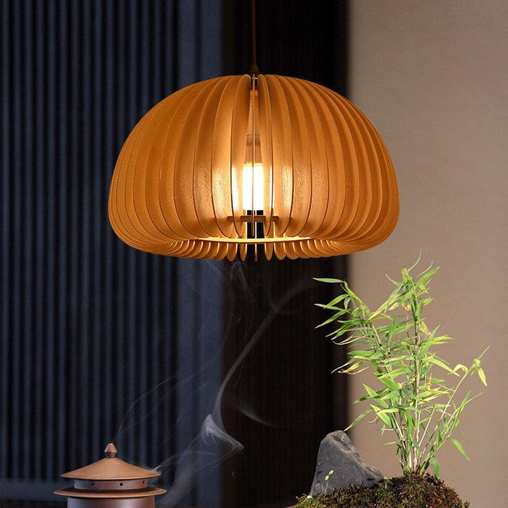 Wooden Pumpkin Ceiling light fitting Pendant Lamp | Kalsten