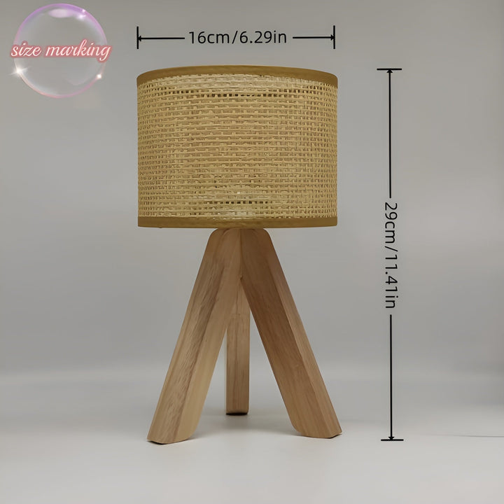 Handmade Rattan Table Lamp with USB and LED - Stylish and Sustainable Design Kalsten