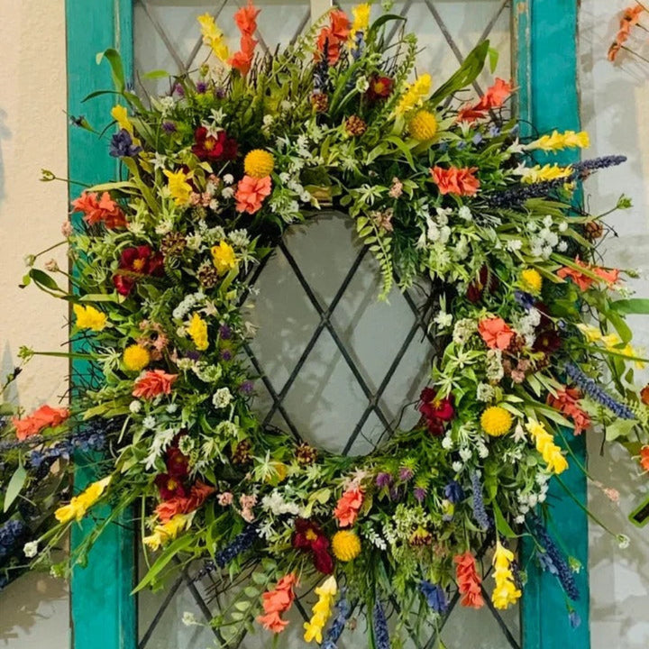 Kalsten | Thanksgiving Wreath Front Door Spring Wildflower Home Decor