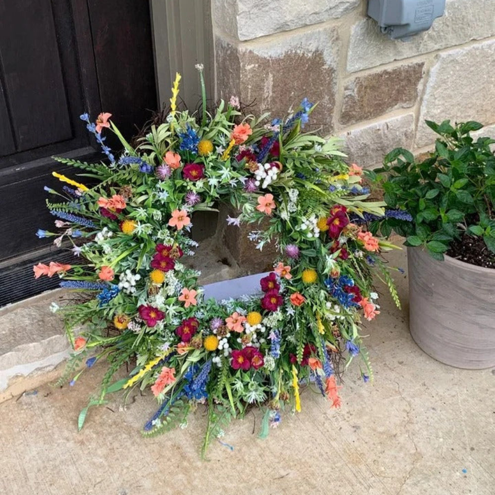 Kalsten | Thanksgiving Wreath Front Door Spring Wildflower Home Decor