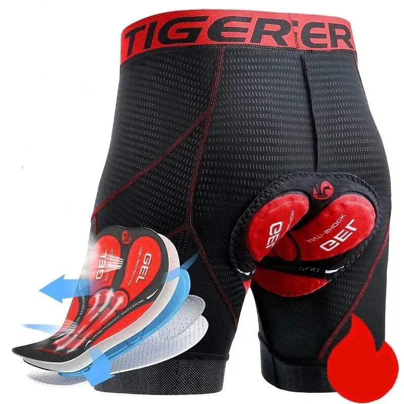 BowLift | Breathable Mesh Cycling Shorts with Gel Padding | Shockproof Cycling Shorts for Men