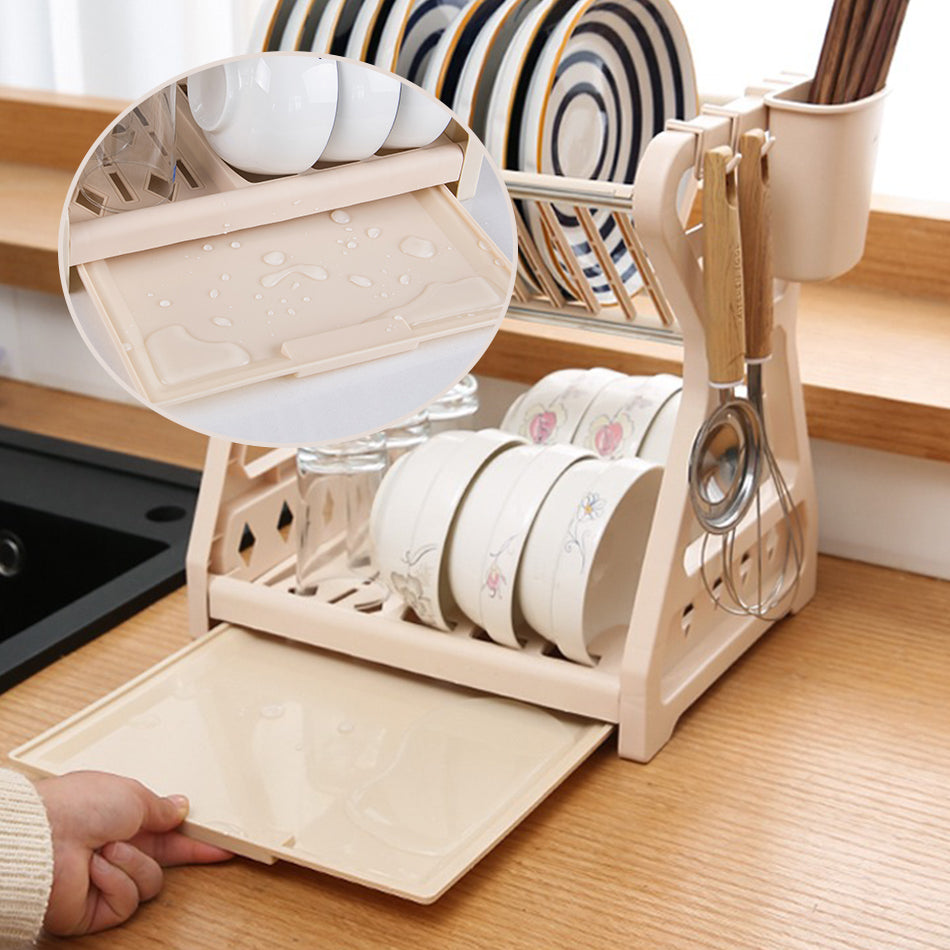 Foldable dish organizer – Practical draining rack for dishes, space-saving and easy to clean, perfect for modern kitchens and small spaces | Kalsten