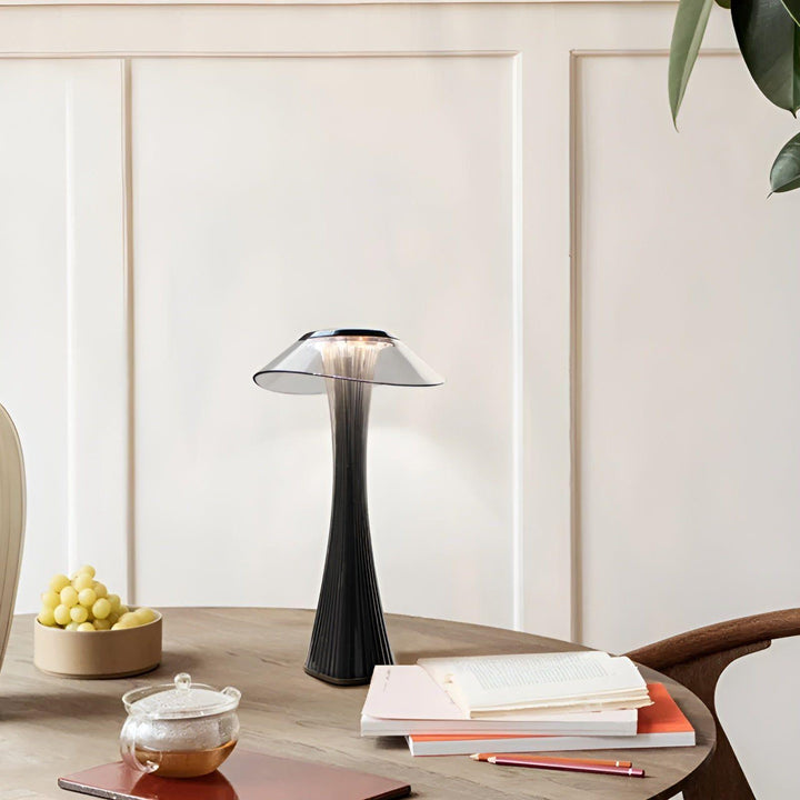 Gior Table Lamp - Rechargeable Italian Crystal Nightstand Lamp with Smart Touch | Kalsten