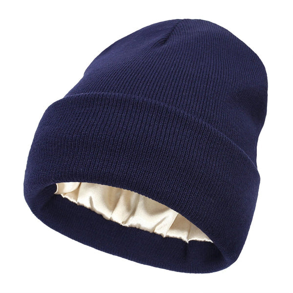 Kalsten | Noor Silk Winter Hat – Wool & Silk – Anti-Frizz Hair Protection