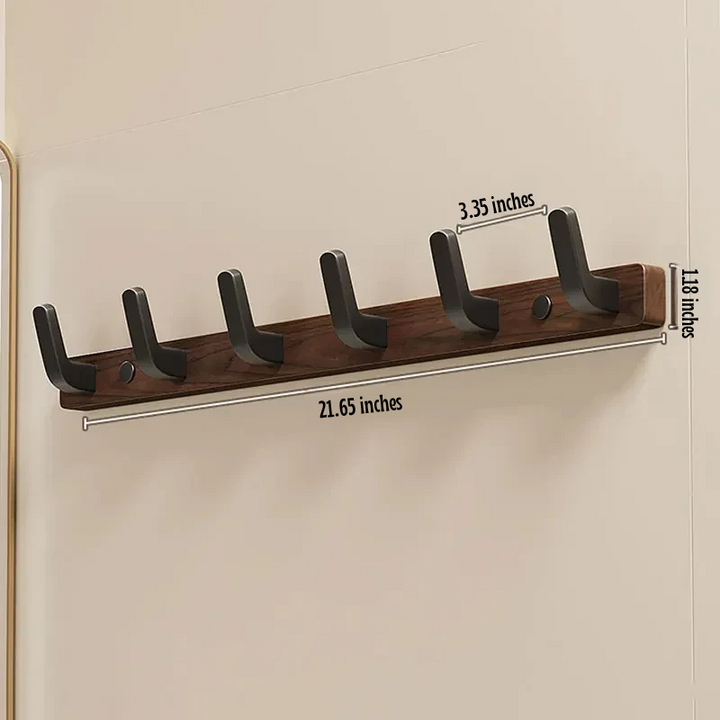Kalsten | Minimalist Wall-Mounted Coat Hook with Wood & Metal Coat Holder