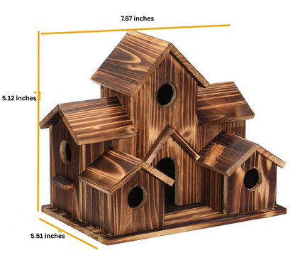 Skanto | Handmade Wooden Birdhouse with 6 Holes