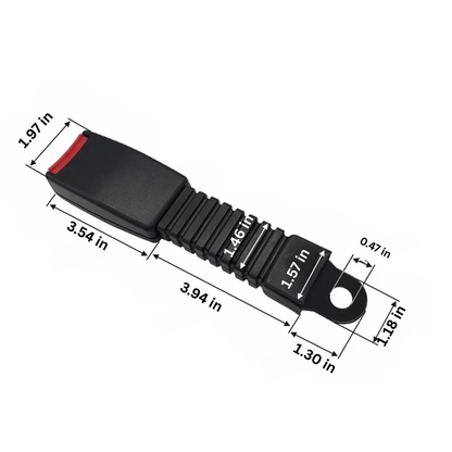 Adjustable seat belt extender for more safety and comfort in the car