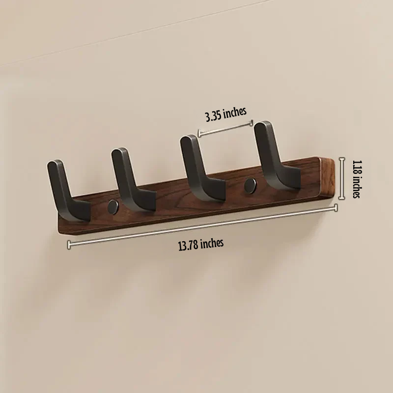 Kalsten | Minimalist Wall-Mounted Coat Hook with Wood & Metal Coat Holder