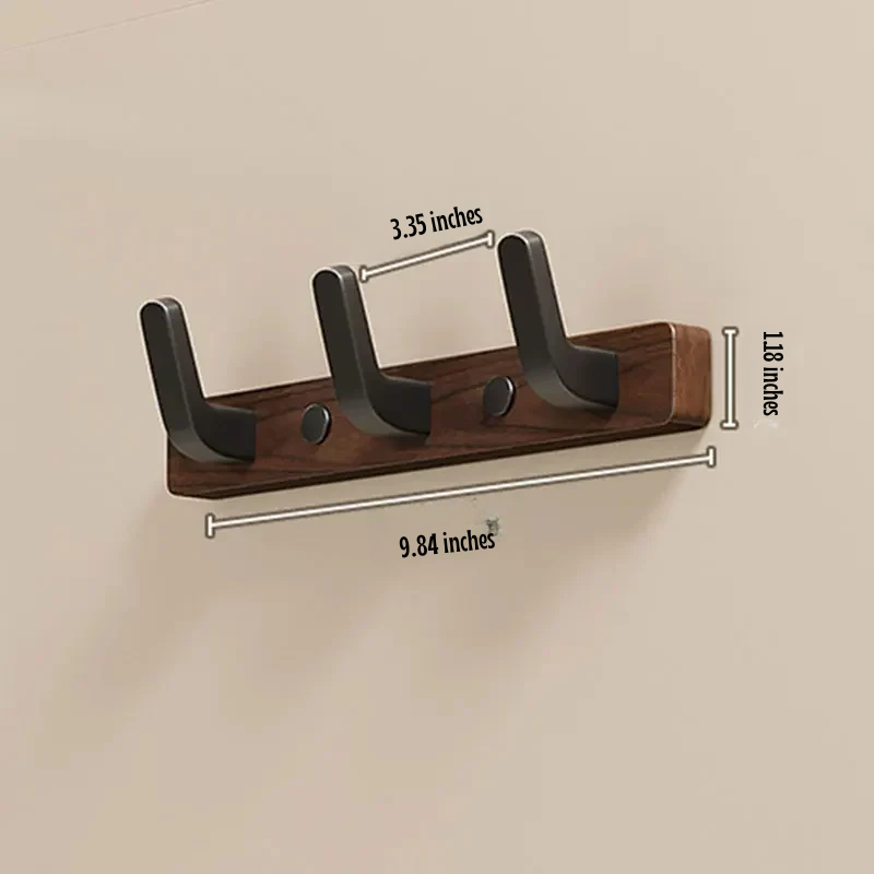 Kalsten | Minimalist Wall-Mounted Coat Hook with Wood & Metal Coat Holder