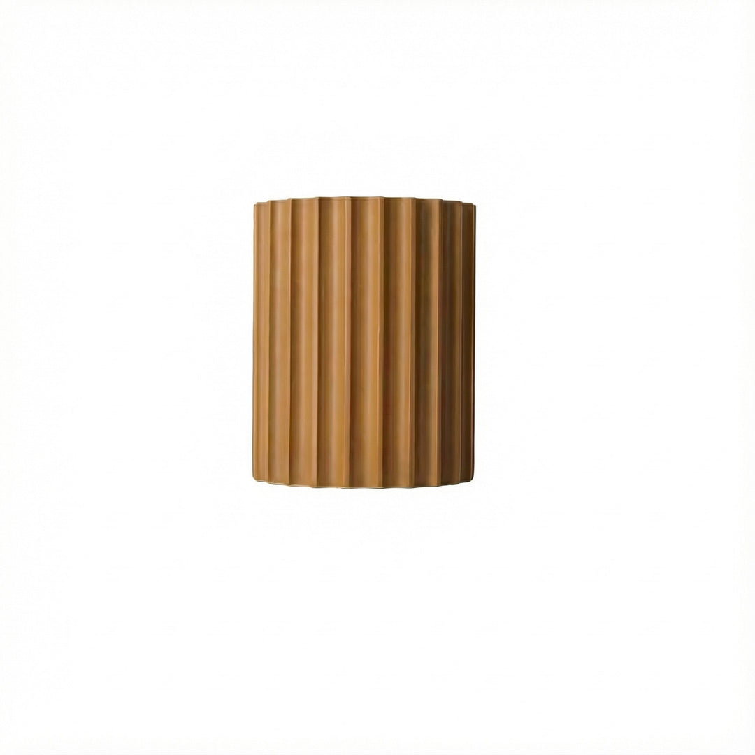 Nordic Pleated Resin Wall Sconce | Modern Macaron Ribbed LED Lamp (16.5cm) | Kalsten