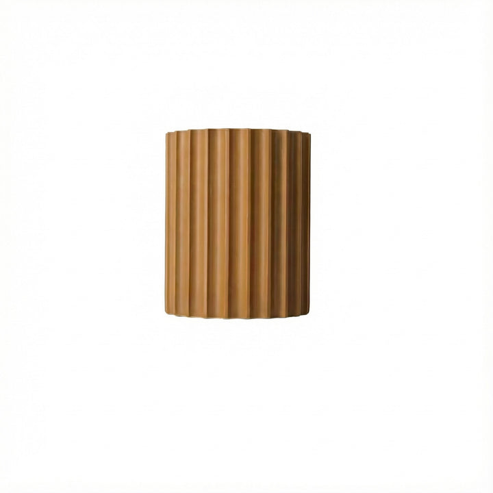 Nordic Pleated Resin Wall Sconce | Modern Macaron Ribbed LED Lamp (16.5cm) | Kalsten