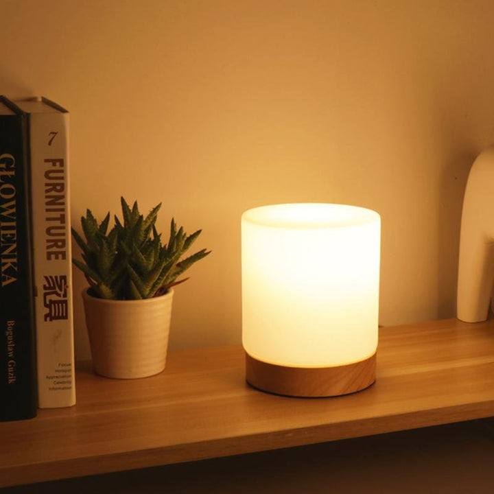 LumiGlow Refined Glass Table Lamp with Touch-LED Kalsten