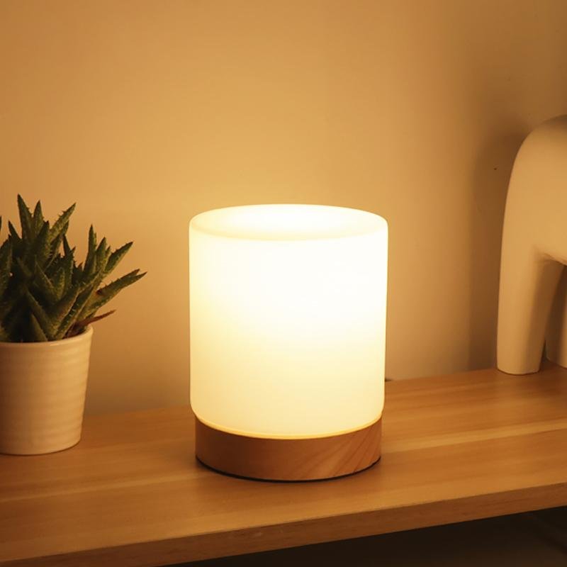 LumiGlow Refined Glass Table Lamp with Touch-LED Kalsten