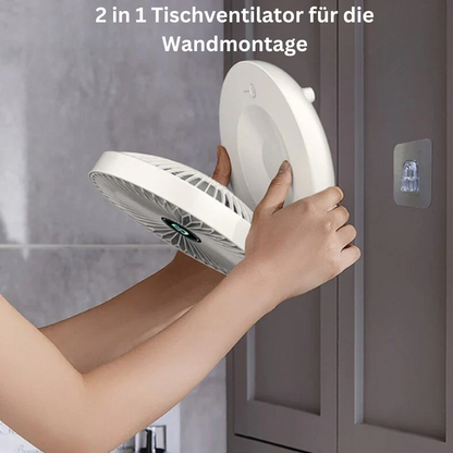 BowLift | Portable Wall Fan | Multifunctional, USB Rechargeable & Whisper Quiet for Home, Office & Outdoor Use