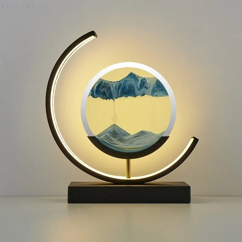 ZenScape Harmony Lamp – Atmospheric Lighting with Moving Sand Artwork Kalsten