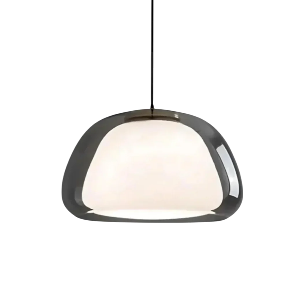 Pendant Light Glass Dome 9.8 in Adjustable Kitchen Dining Room Hanging Fixture Modern Multi-Light Setup | Kalsten
