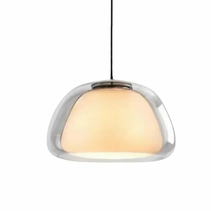 Pendant Light Glass Dome 9.8 in Adjustable Kitchen Dining Room Hanging Fixture Modern Multi-Light Setup | Kalsten
