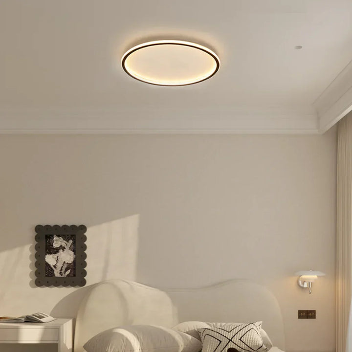 Ceiling Light Metal LED 12 in White Black Modern Living Room Bedroom Pendant Lamp Adjustable Color Temperatures | Kalsten