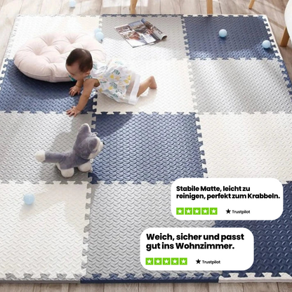 SpeelZacht Baby Playmat – 12-piece soft crawling mat for safe playing and exploring | Karnz