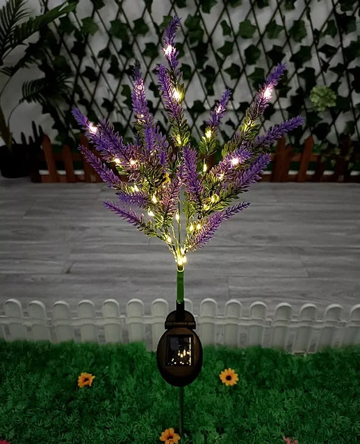 Solar LED Garden Flower Lights - Decorative Lavender Outdoor Lights for Garden and Terrace, waterproof, energy-efficient | Kalsten
