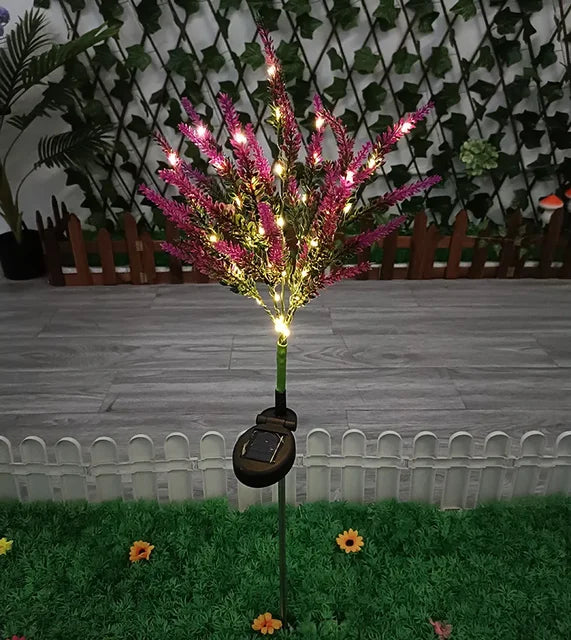 Solar LED Garden Flower Lights - Decorative Lavender Outdoor Lights for Garden and Terrace, waterproof, energy-efficient | Kalsten