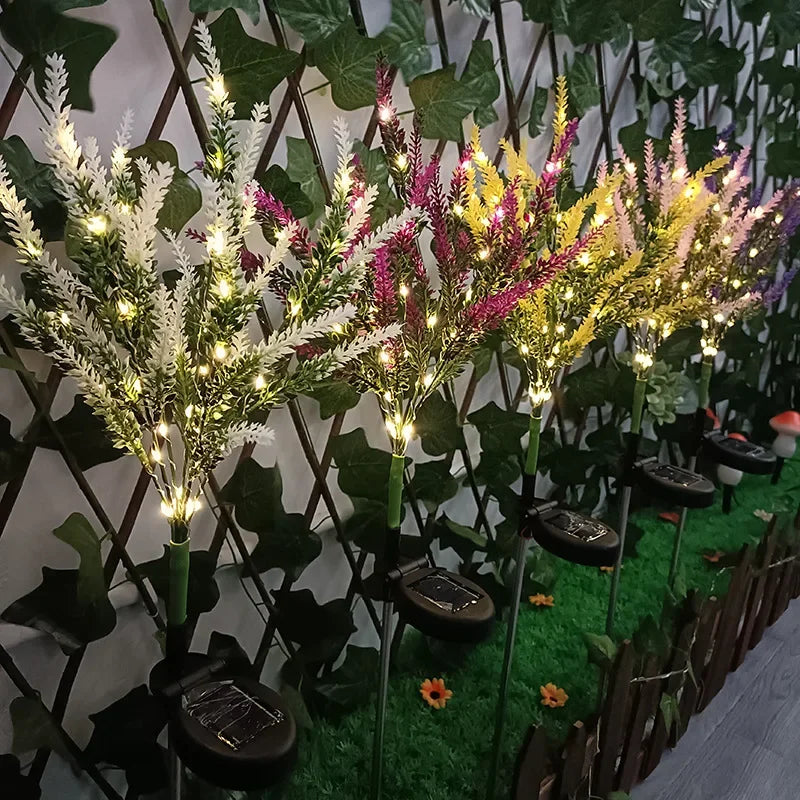 Solar LED Garden Flower Lights - Decorative Lavender Outdoor Lights for Garden and Terrace, waterproof, energy-efficient | Kalsten