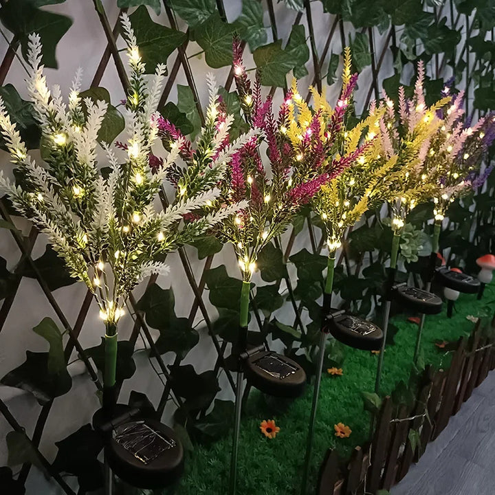 Solar LED Garden Flower Lights - Decorative Lavender Outdoor Lights for Garden and Terrace, waterproof, energy-efficient | Kalsten
