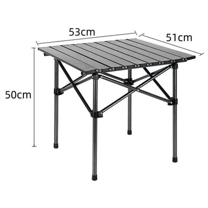 BowLift | Foldable camping table with X-frame & heat-resistant surface