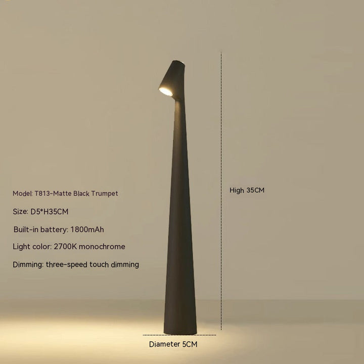 Table Lamp Modern Red Metal LED Light | Kalsten