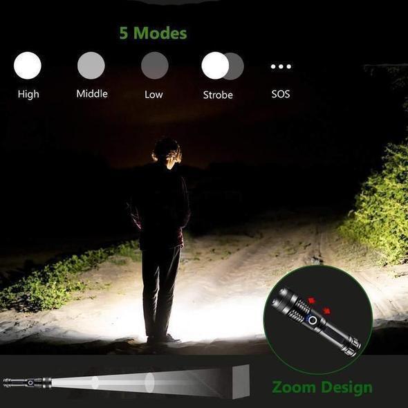 High-Lumen Waterproof LED Flashlight