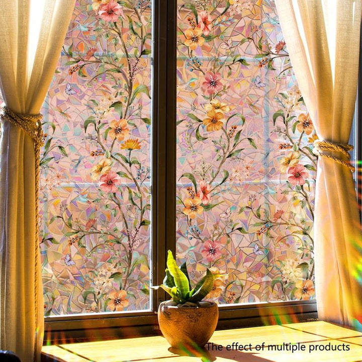 Kalsten | 💐 Colorful Floral Bouquet Window Sticker 🖼️ (Removable without leaving marks)