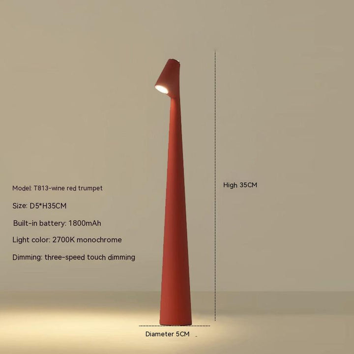 Modern Red Metal LED Table Lamp Kalsten