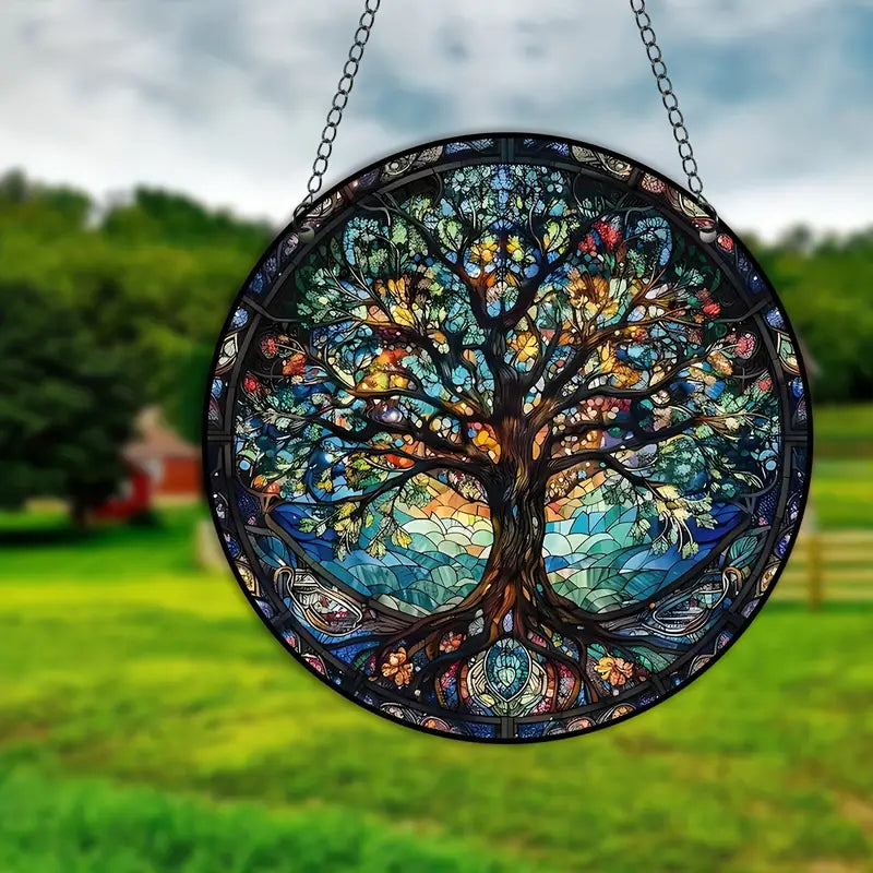 Stained Glass Hanging Wall Art Panel Kalsten