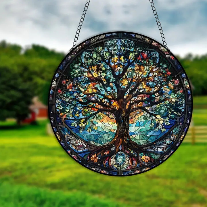 Stained Glass Hanging Wall Art Panel Kalsten